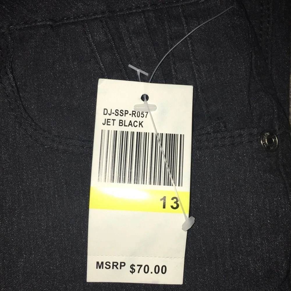 NWT Diamanté Jeans Jet Black Skinny Jeans - Picture 4 of 7